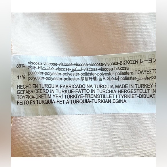 Zara V-Neck Short Sleeve Smocked Mini Dress Size M - Picture 9 of 10